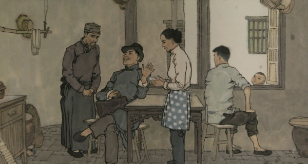 春蠶（色稿）組畫